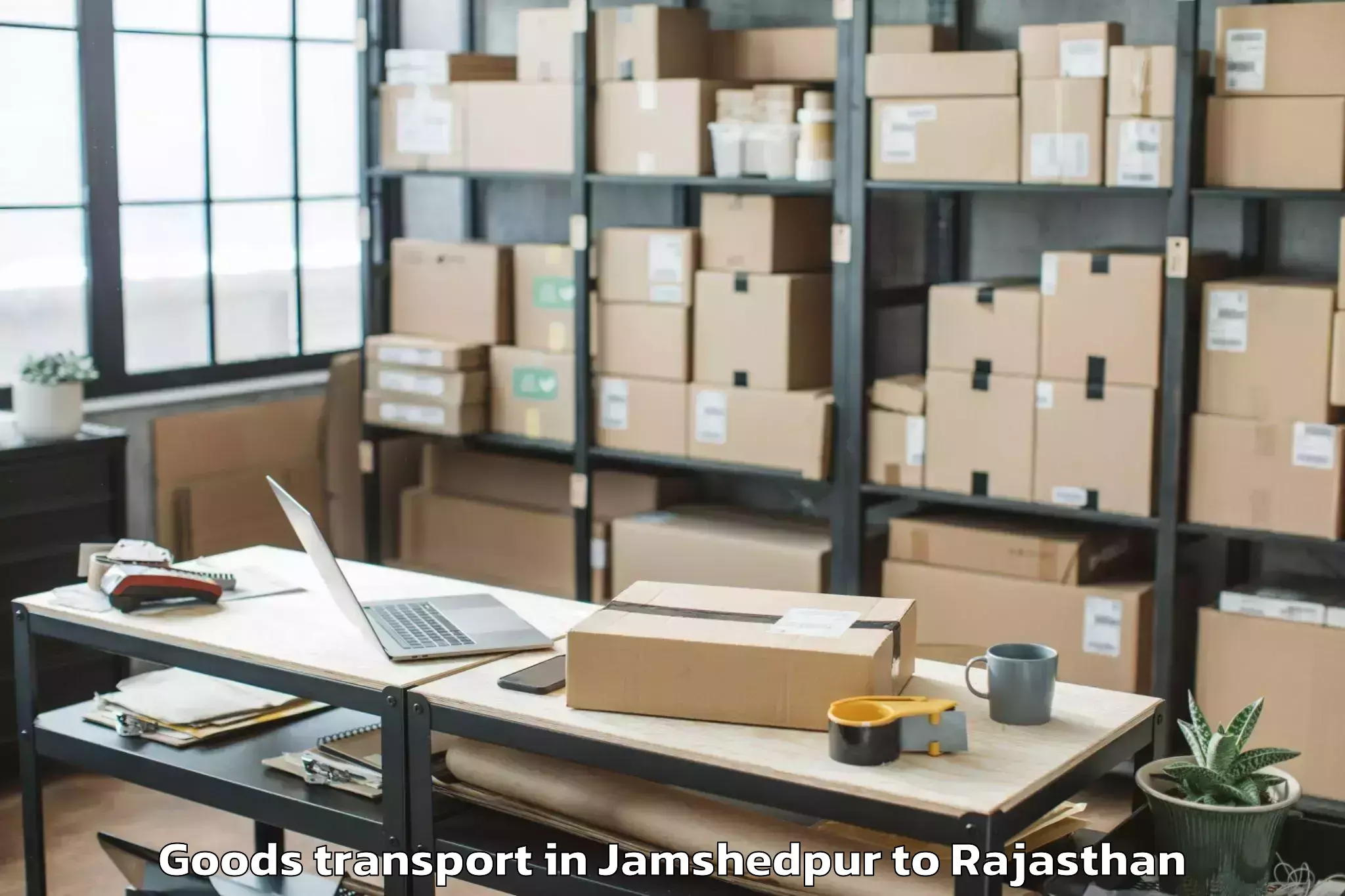 Book Jamshedpur to Raj Rishi Bharthari Matsya Uni Goods Transport